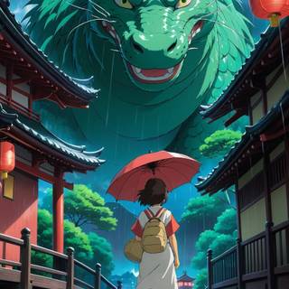 Studio Ghibli Spirited Away poster wallpaper