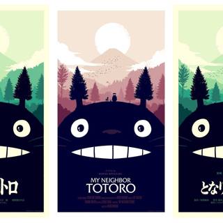 Studio Ghibli Totoro poster wallpaper