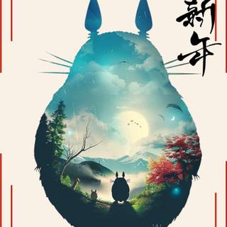 Studio Ghibli Totoro poster wallpaper