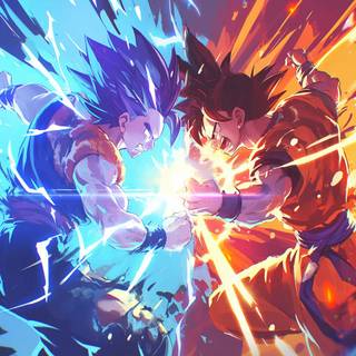 Purple Goku Ultra Instinct desktop wallpaper