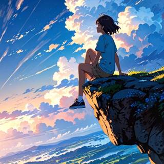 Relaxing anime phone wallpaper