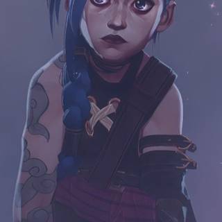 Arcane Jinx phone wallpaper