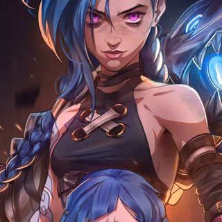 Arcane Jinx phone wallpaper