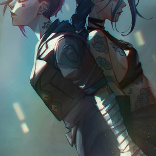 Arcane Jinx phone wallpaper