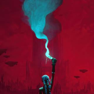 Arcane Jinx phone wallpaper