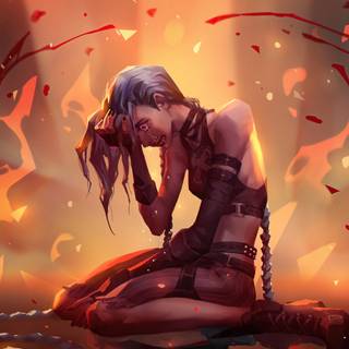 Arcane Jinx phone wallpaper