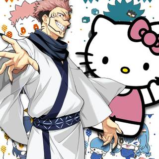 JJK Hello Kitty wallpaper