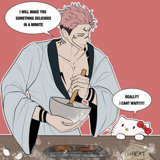 JJK Hello Kitty wallpaper