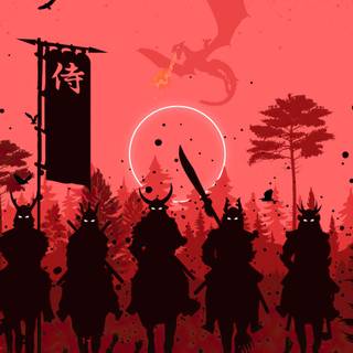 4k samurai iPhone wallpaper