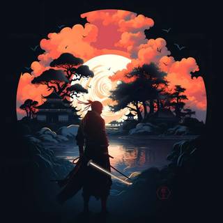 4k samurai iPhone wallpaper