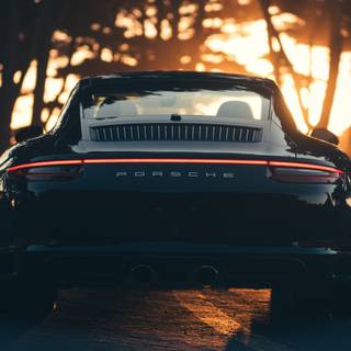 Black Porsche 4k wallpaper