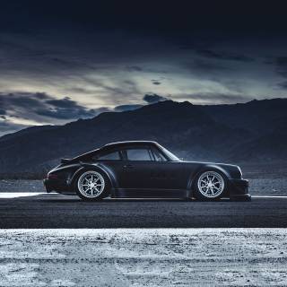 Black Porsche 4k wallpaper
