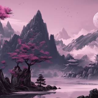 Purple Japanese 4k wallpaper