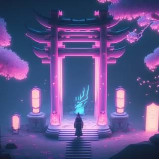 Purple Japanese 4k wallpaper