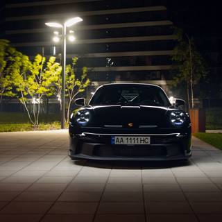 Black Porsche 4k wallpaper