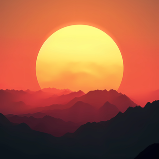 Sunset phone 4k wallpaper