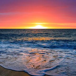 Sunset phone 4k wallpaper