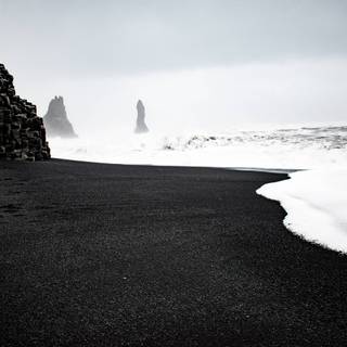 4k black beach wallpaper