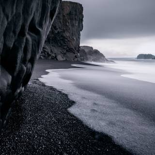 4k black beach wallpaper