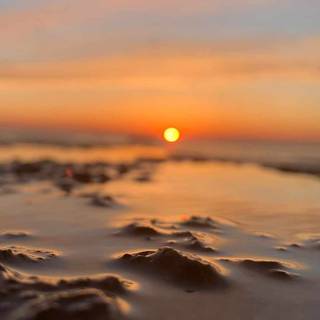 Sunset phone 4k wallpaper