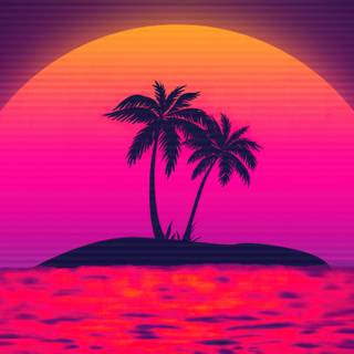 Sunset phone 4k wallpaper