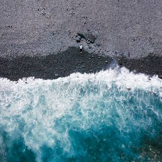 4k black beach wallpaper