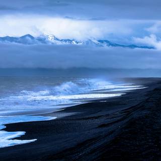 4k black beach wallpaper