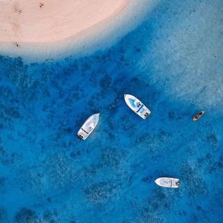 Beach top view wallpaper