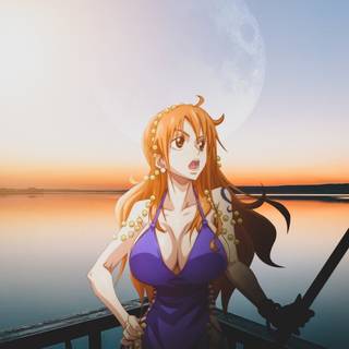 One Piece Nami 4k wallpaper
