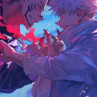Gojo vs Sukuna iPhone wallpaper