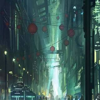Anime Cyberpunk phone wallpaper
