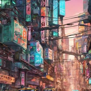 Anime Cyberpunk phone wallpaper