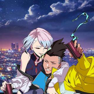 Anime Cyberpunk phone wallpaper