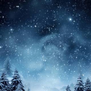 Snow night phone wallpaper