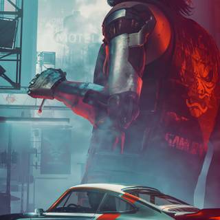 Anime Cyberpunk phone wallpaper
