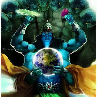 Lord Vishnu phone wallpaper