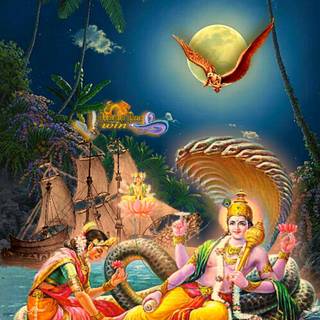 Lord Vishnu phone wallpaper