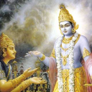Shree Krishna and Arjuna wallpaper