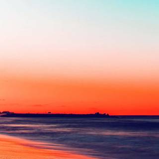 Sunset beach iPhone wallpaper