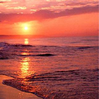 Sunset beach iPhone wallpaper