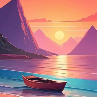 Sunset beach iPhone wallpaper