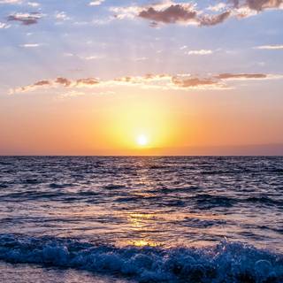 Sunset beach iPhone wallpaper