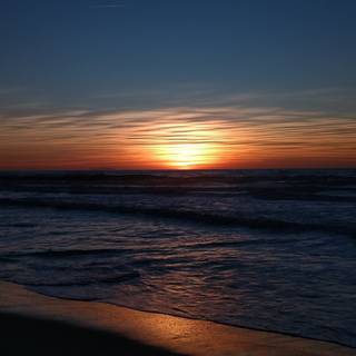 Sunset beach iPhone wallpaper