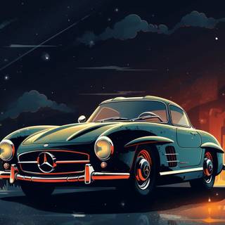 Old Mercedes phone wallpaper