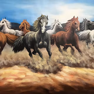 8 horses wallpaper