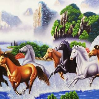 8 horses wallpaper