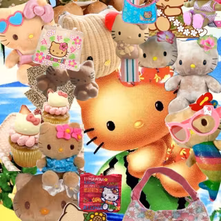 Tan Hello Kitty wallpaper