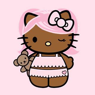 Tan Hello Kitty wallpaper