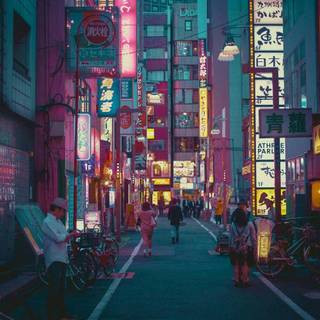 Japanese road wallpaper