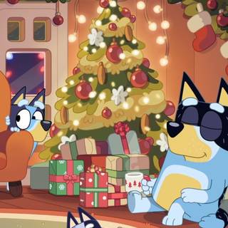 Bluey Christmas wallpaper